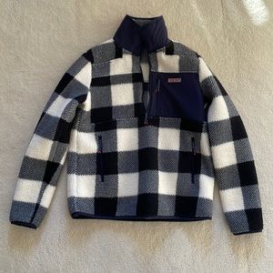 NWOT Vineyard Vines Gingham Fleece Shep Shirt